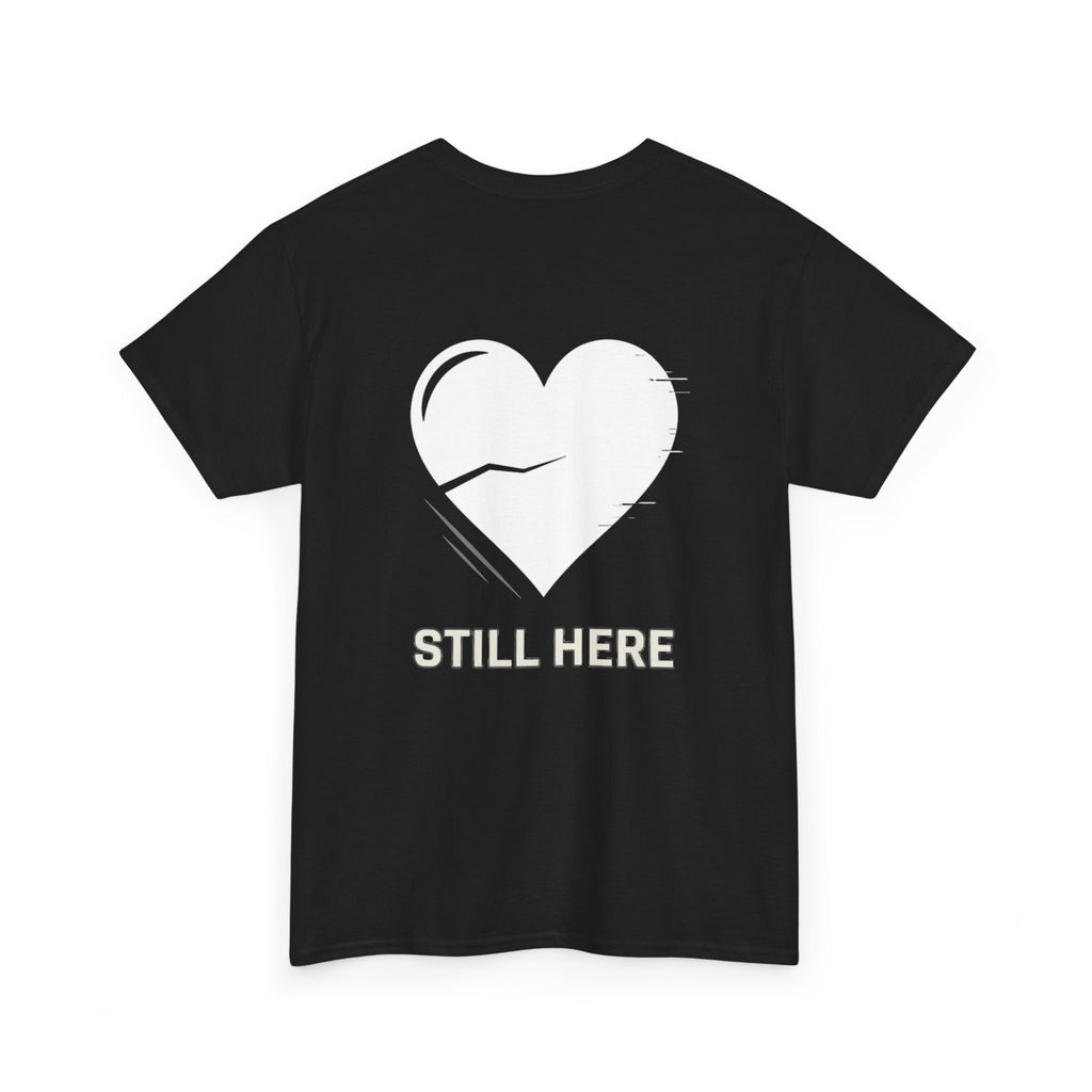 Black ‘still here’ T shirt