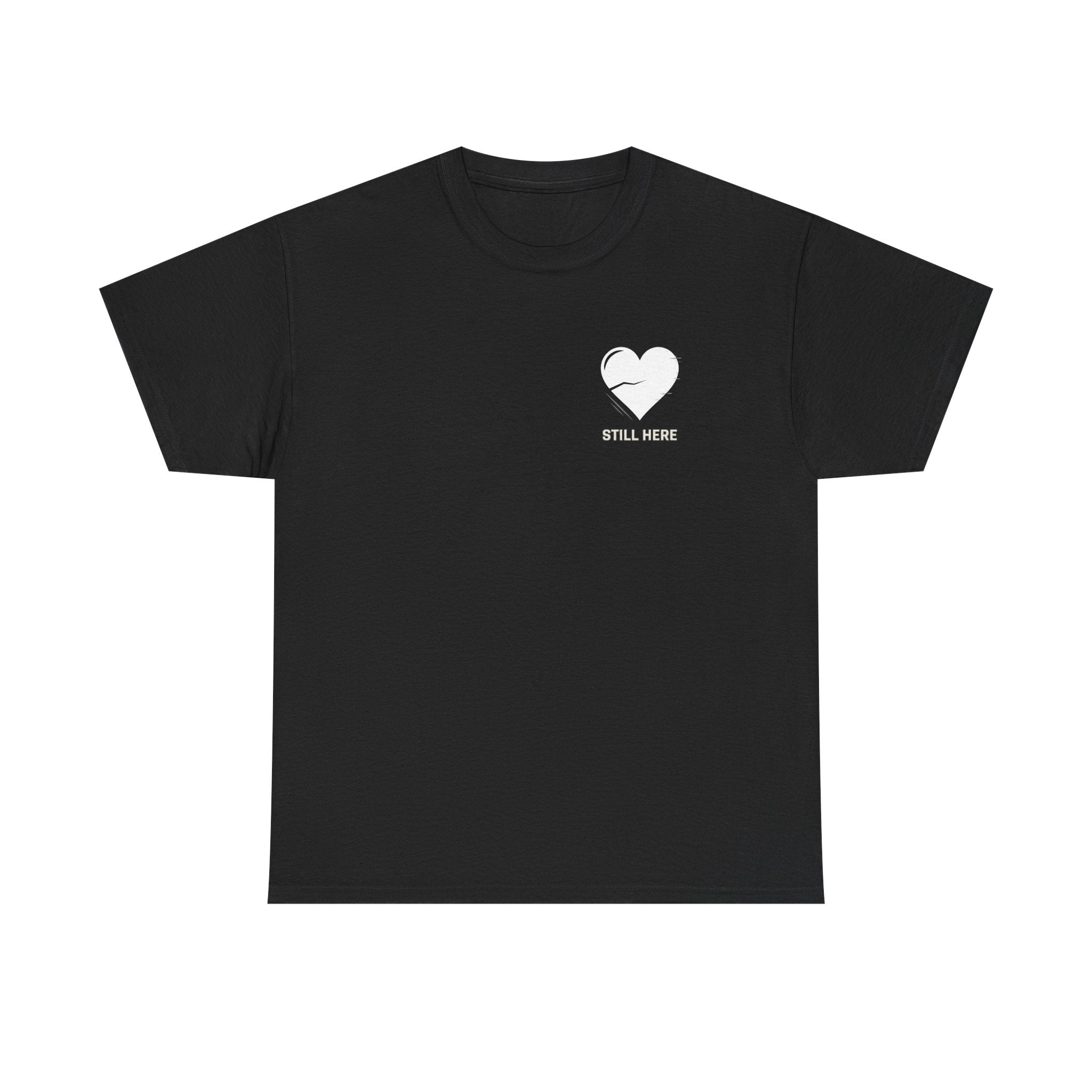 Black ‘still here’ T shirt