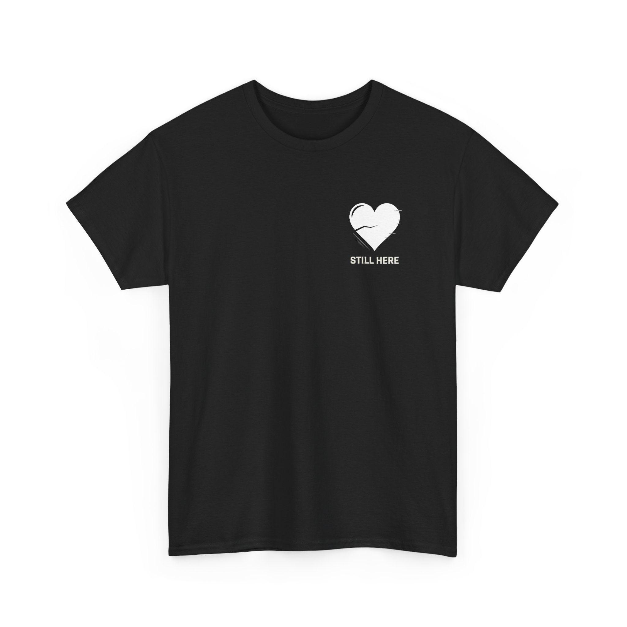 Black ‘still here’ T shirt